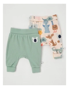 Naturals Sunny 2 Pack Legging Set with Koala Embroidery in Sage
