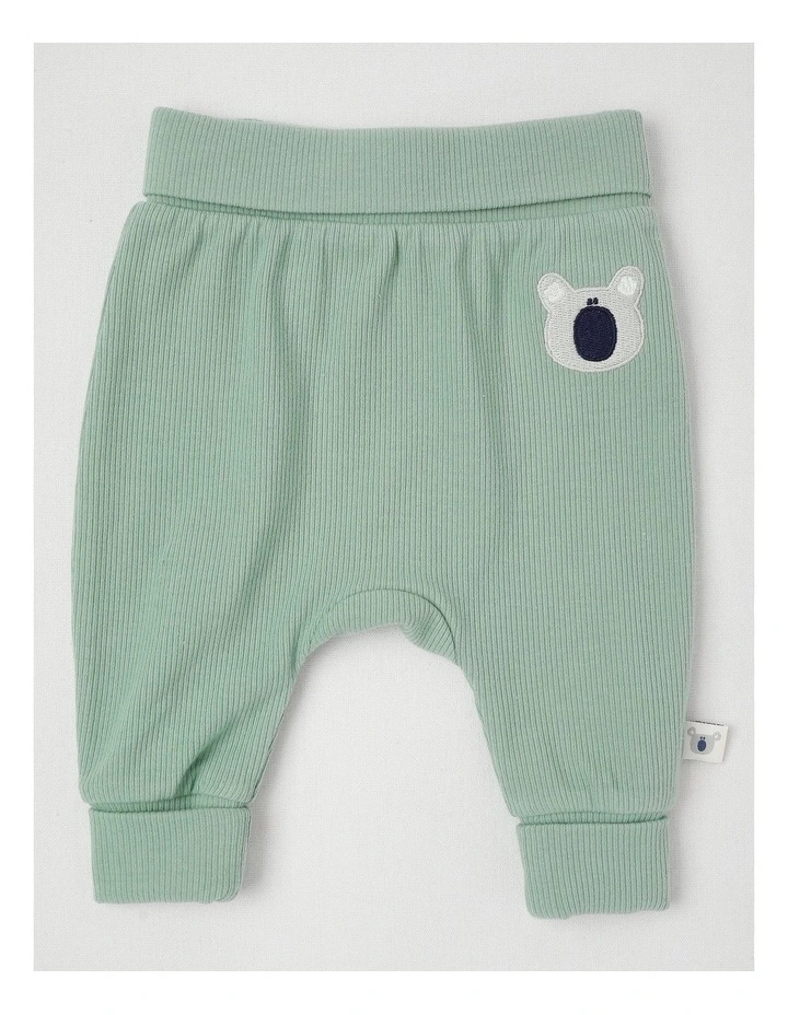 Naturals Sunny 2 Pack Legging Set with Koala Embroidery in Sage image 5