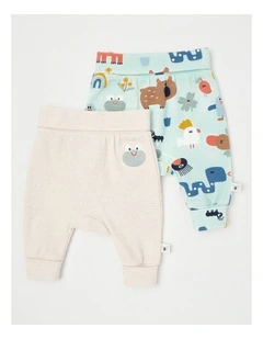 Newborn Naturals Sunny 2 Pack Legging Set in Oat Marle