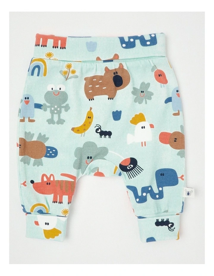 Newborn Naturals Sunny 2 Pack Legging Set in Oat Marle image 5