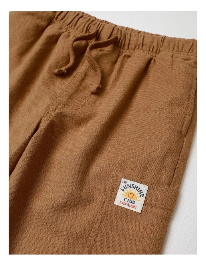 Rex Relaxed Textured Woven Pant in Brown image 2