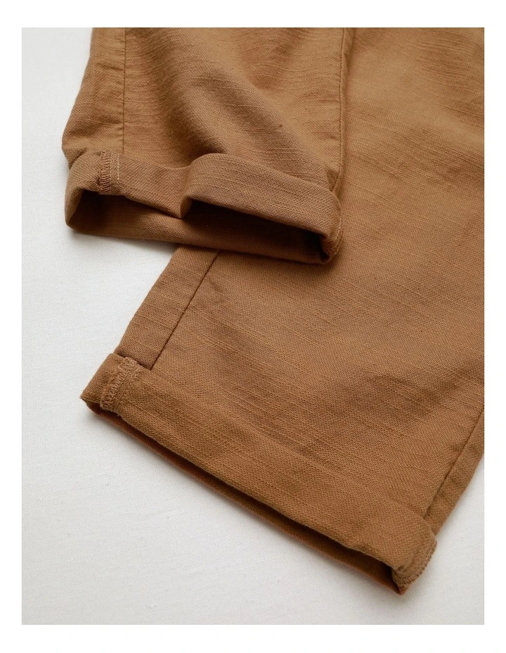 Rex Relaxed Textured Woven Pant in Brown image 4