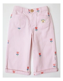 Sadie Woven Wide Leg Pant in Pink