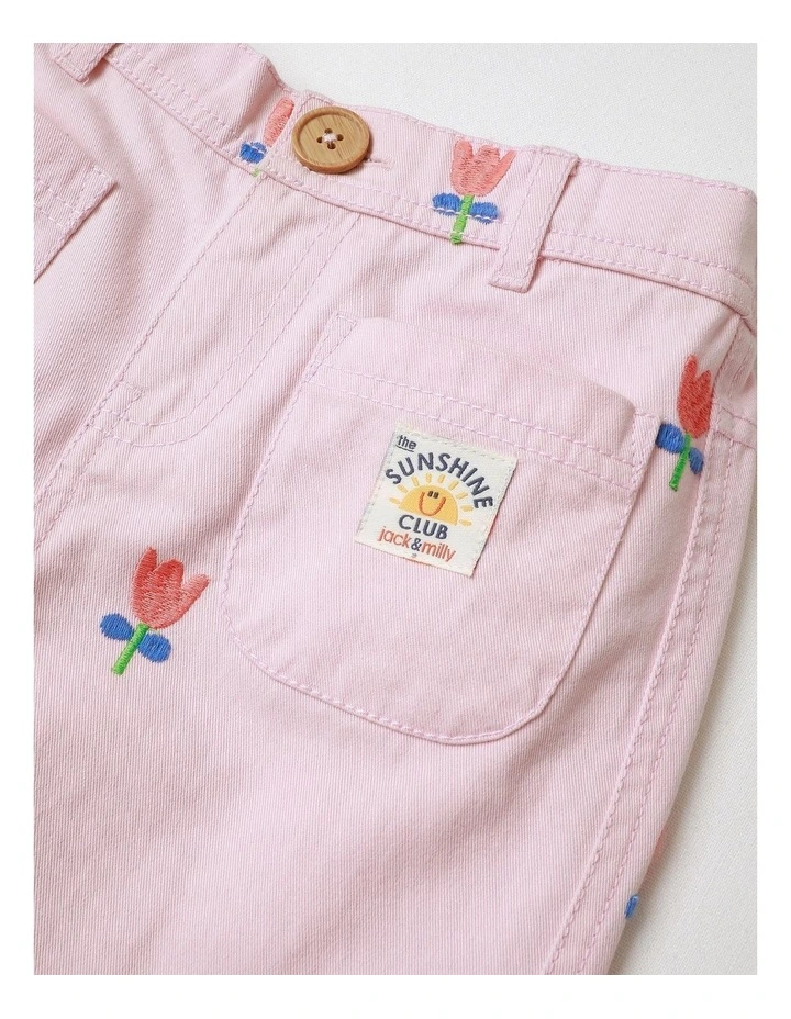 Sadie Woven Wide Leg Pant in Pink image 2