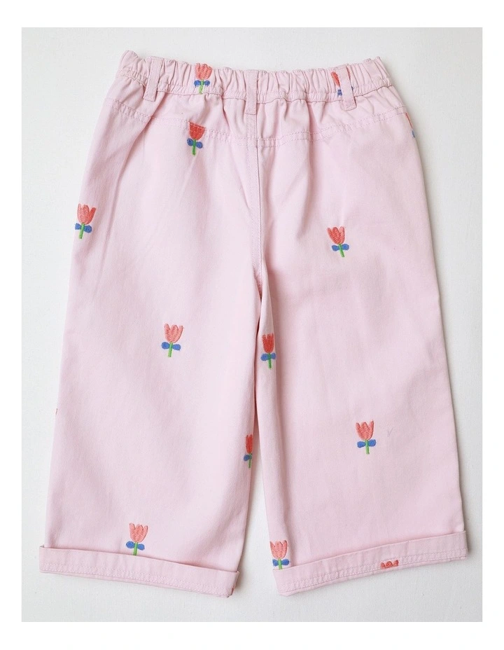 Sadie Woven Wide Leg Pant in Pink image 3