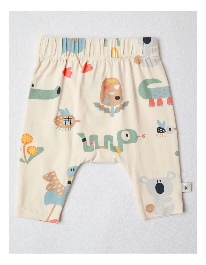 Naturals 2 Pack Leggings with Koala Embroidery in Green image 2