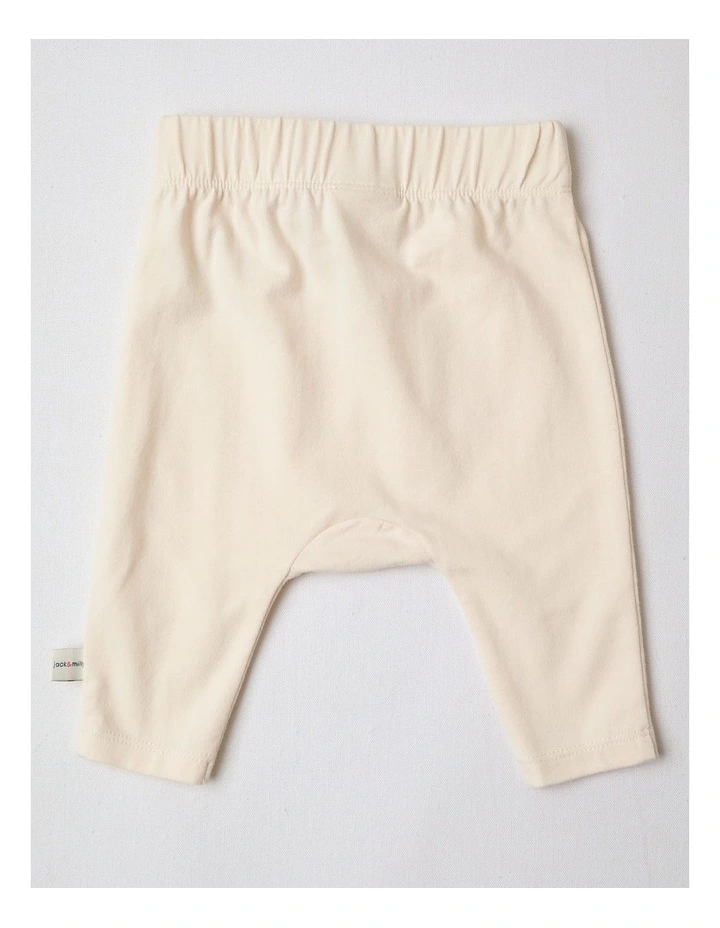 Naturals 2 Pack Leggings with Echidna Embroidery in Oatmeal image 6