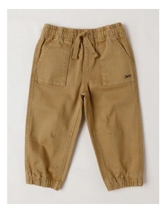 Murray Denim Cuffed Utility Jogger in Tan