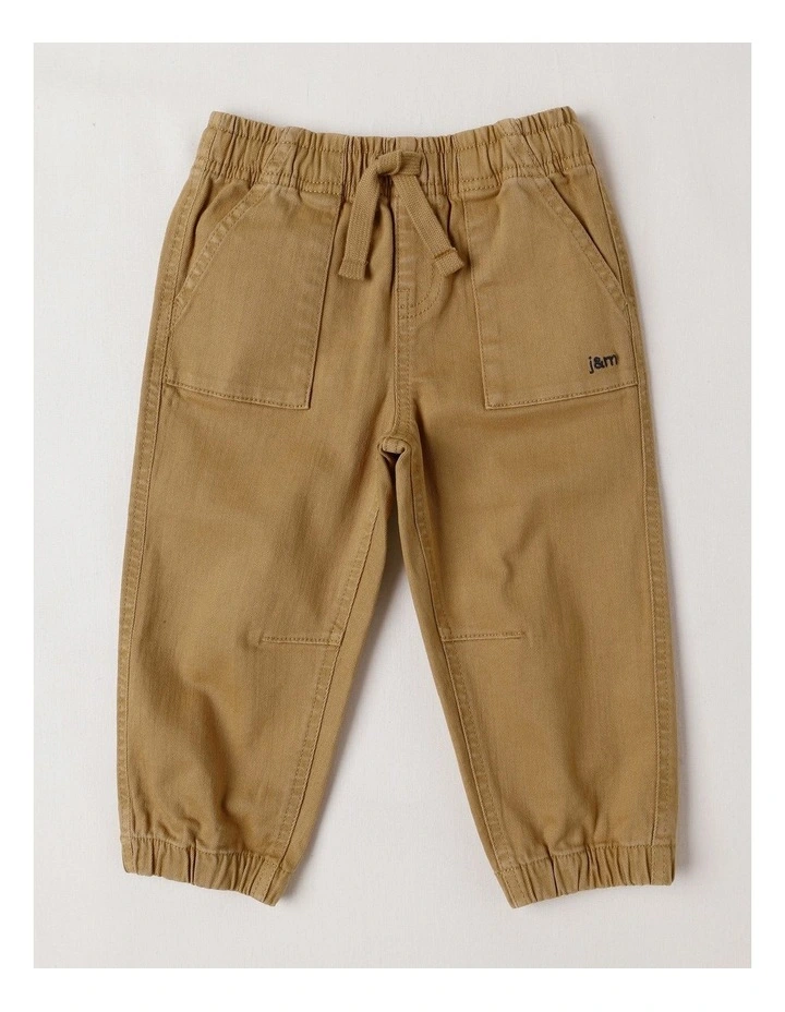 Murray Denim Cuffed Utility Jogger in Tan image 1