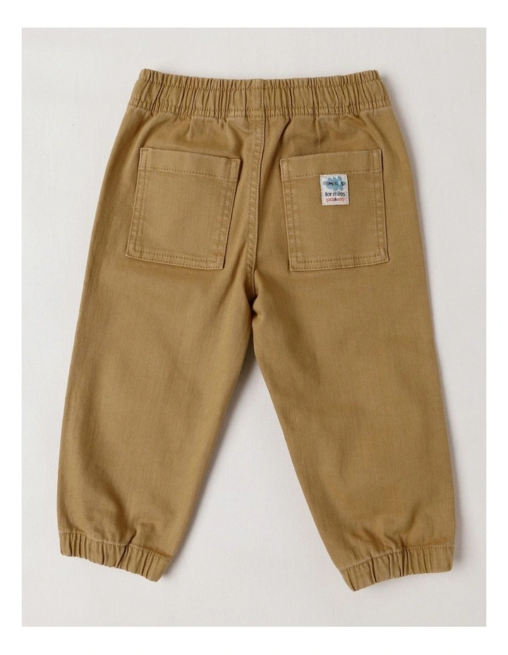 Murray Denim Cuffed Utility Jogger in Tan image 3