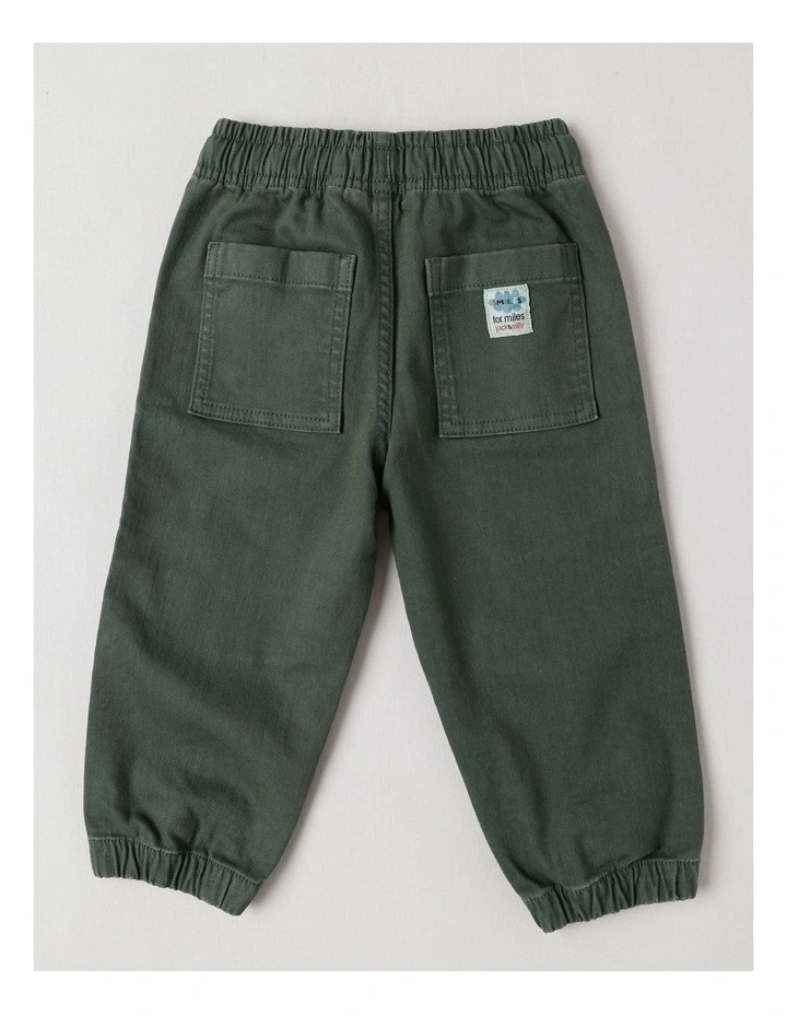 Murray Denim Cuffed Utility Jogger in Green image 3
