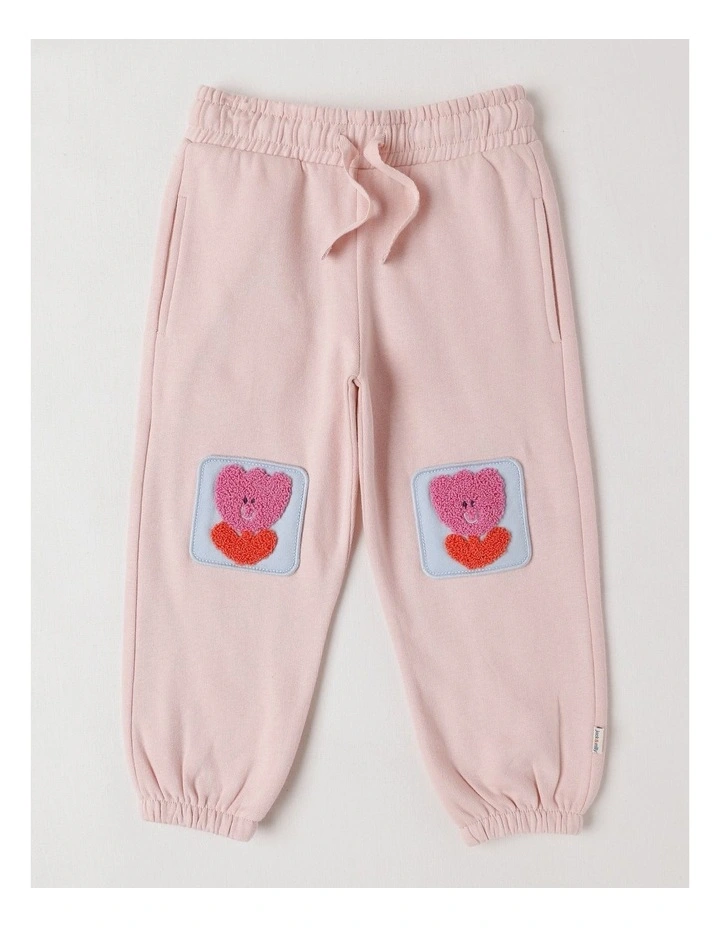 Essentials Juno Trackpants with Tulip Knee Patches in Light Pink image 1