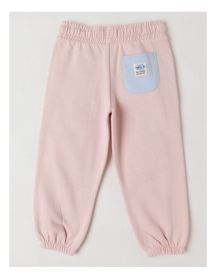 Essentials Juno Trackpants with Tulip Knee Patches in Light Pink image 3