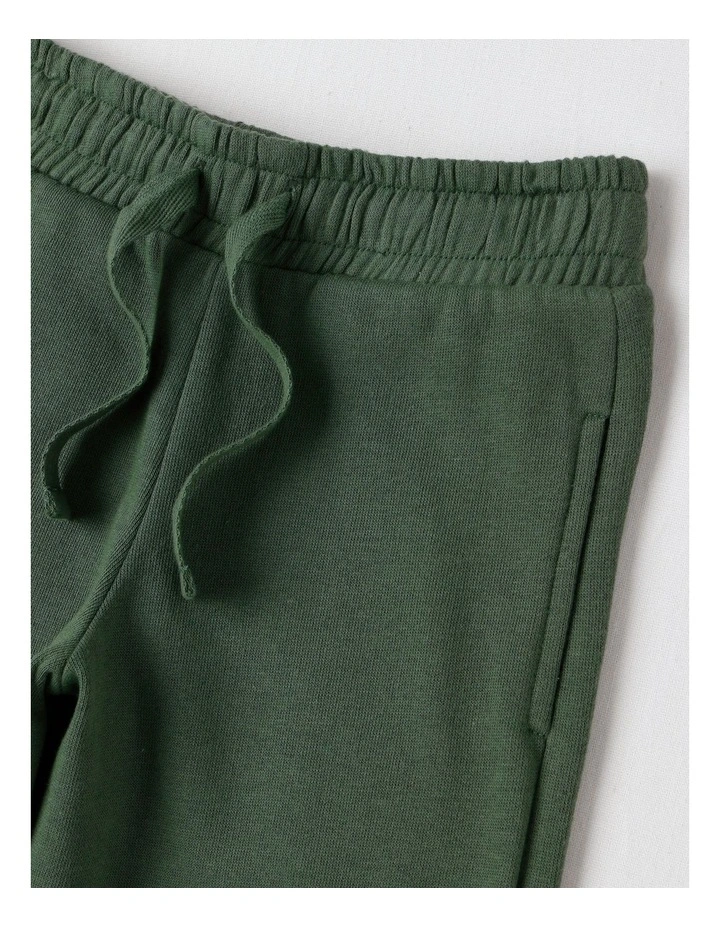 Essentials Juno Trackpants with Doggo Knee Patches in Green image 5