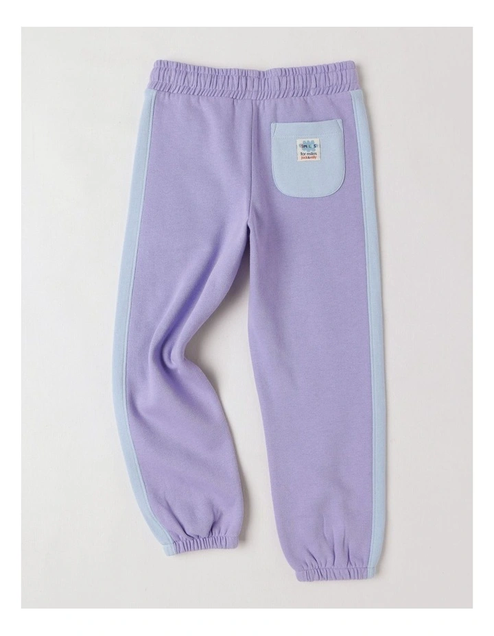Essentials Willow Trackpants with Rainbow Boucle in Lilac image 3