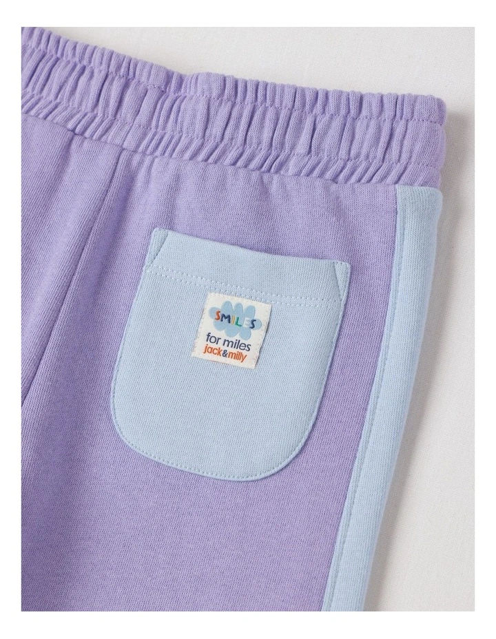 Essentials Willow Trackpants with Rainbow Boucle in Lilac image 4