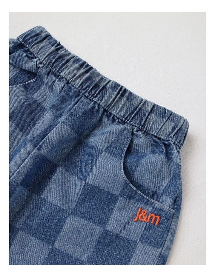 Barney Laser Print Checkerboard in Jean image 2