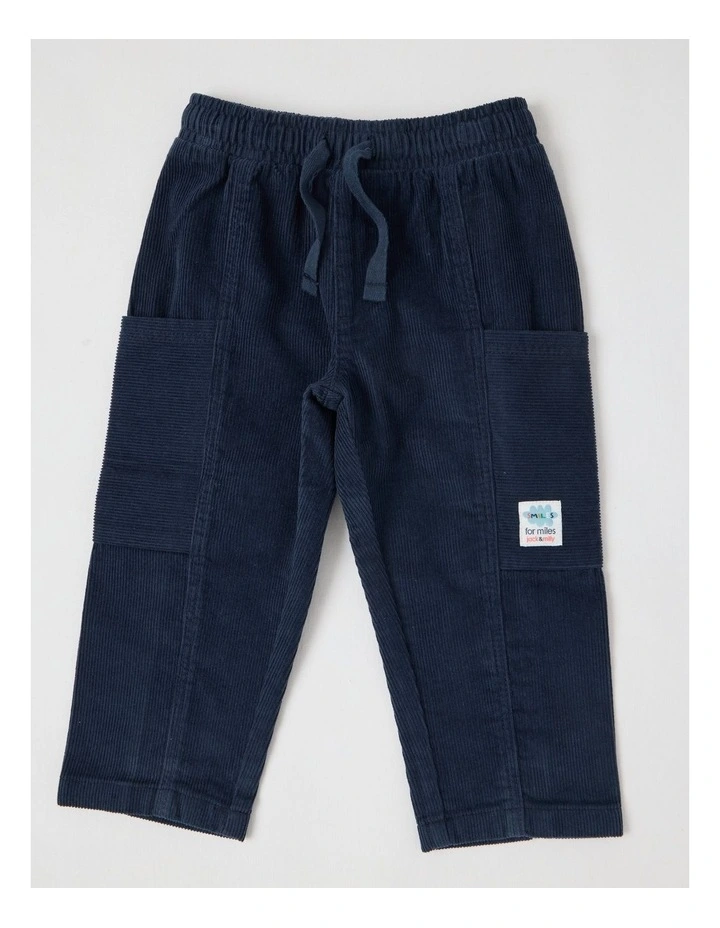 Bruce Baggy Cord Pant in Navy image 1