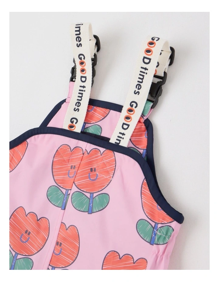 'Banjo' Waterproof Overall In Pink image 5