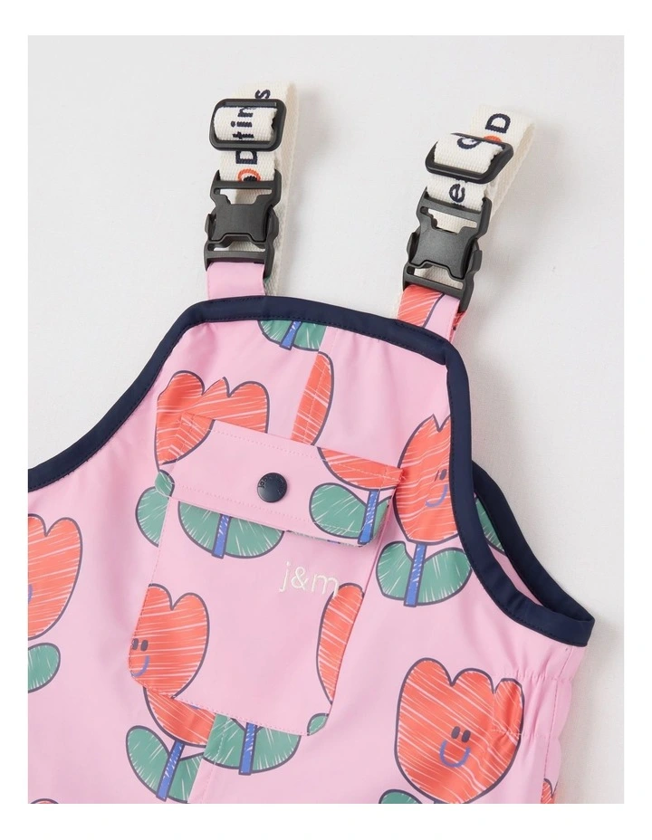 Banjo Rainsuit Overall Walk In The Park Print in Green image 2