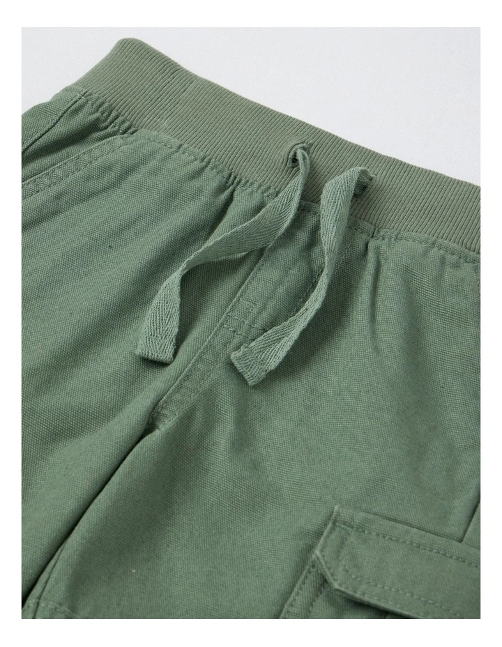 Ben Cuffed Cargo Pant in Olive image 2