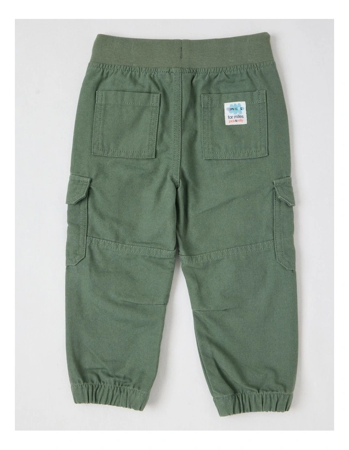 Ben Cuffed Cargo Pant in Olive image 3