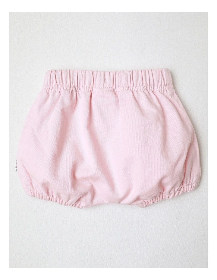 Essentials Mila Knit Denim Short in Pink image 3