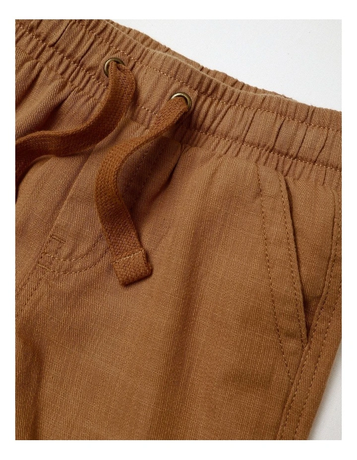 Essentials Mack Textured Woven Short In Brown image 2