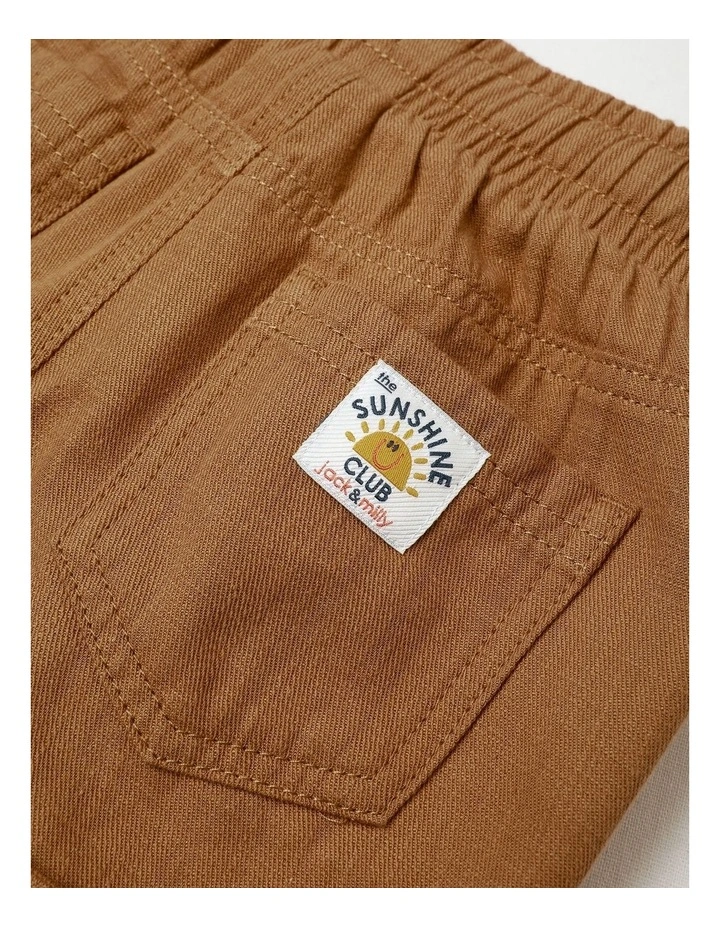 Essentials Mack Textured Woven Short In Brown image 4