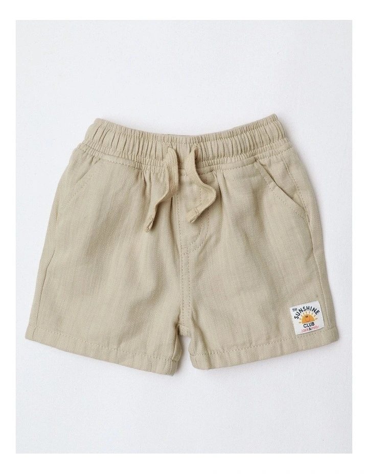Essentials Beau Textured Woven Short In Tan image 1