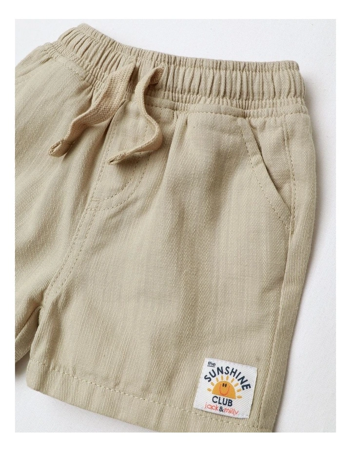 Essentials Beau Textured Woven Short In Tan image 2