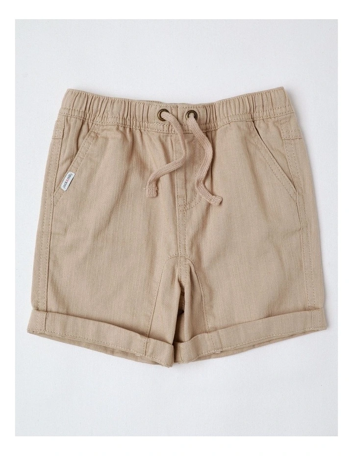 Henry Stretch Twill Shorts in Tan image 1