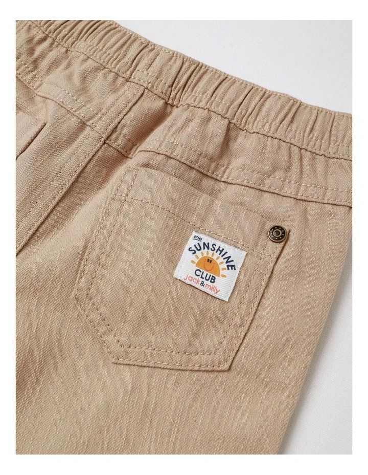 Henry Stretch Twill Shorts in Tan image 4