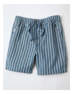 Harry Yarn Dyed Denim Short in Blue