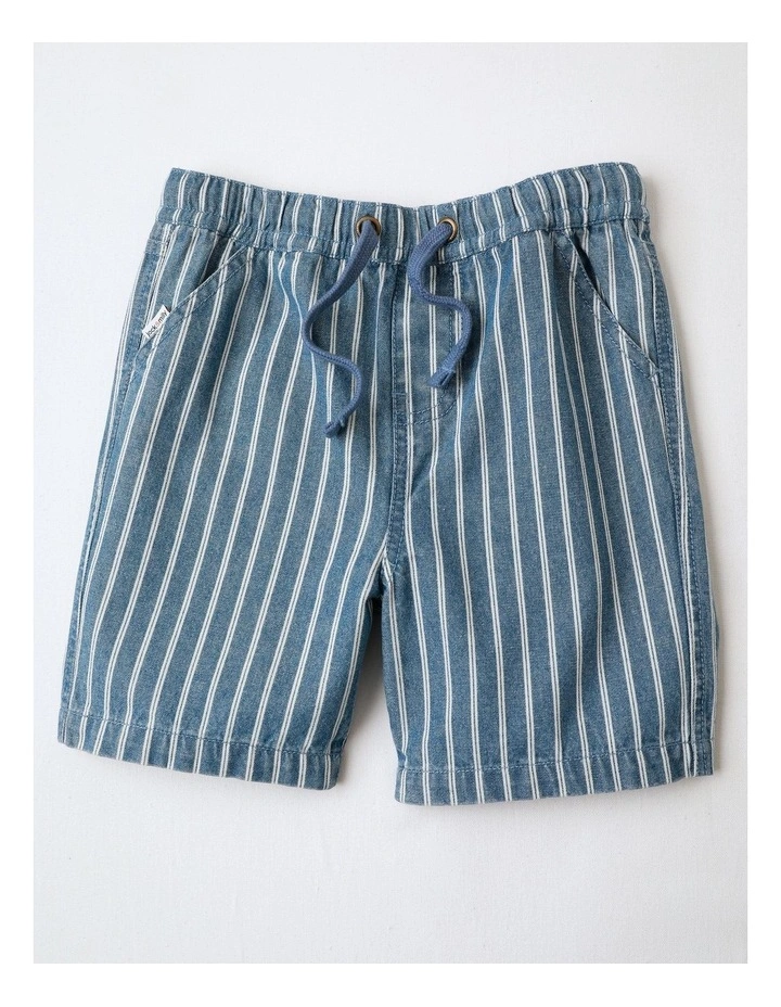 Harry Yarn Dyed Denim Short in Blue image 1