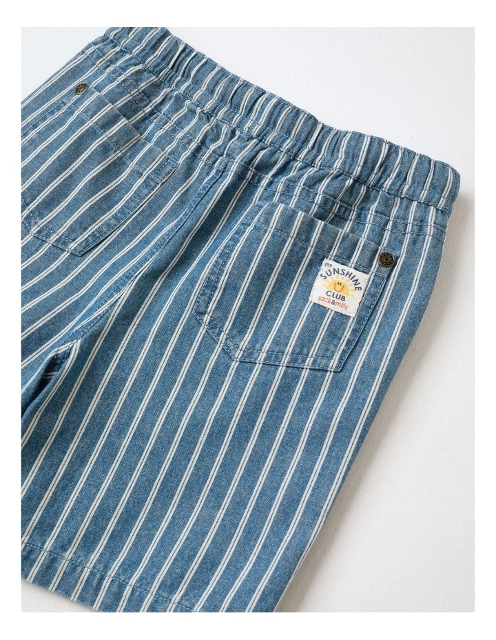 Harry Yarn Dyed Denim Short in Blue image 4