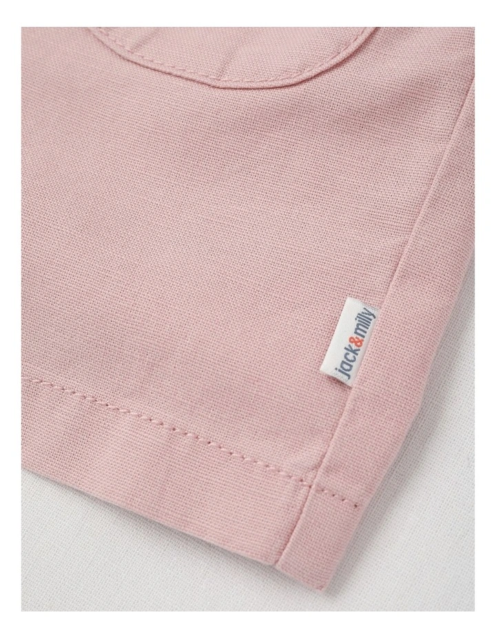 Essentials Isabella Paperbag Waist Short in Dusty Pink image 4