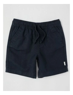 Essentials Ollie Textured Woven Short in Navy