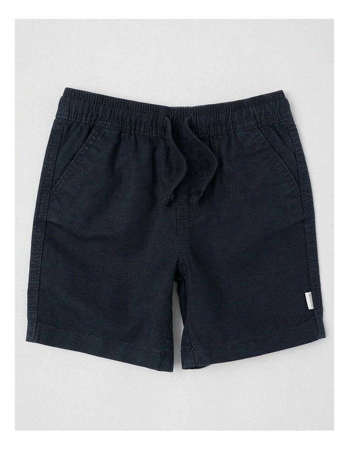 Essentials Ollie Textured Woven Short in Navy image 1
