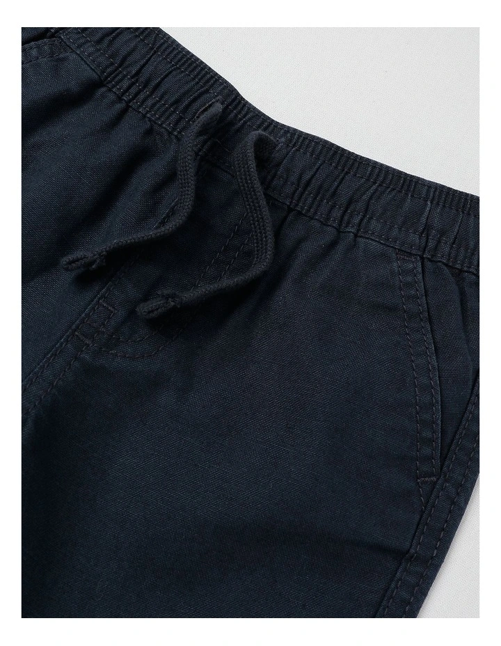 Essentials Ollie Textured Woven Short in Navy image 2