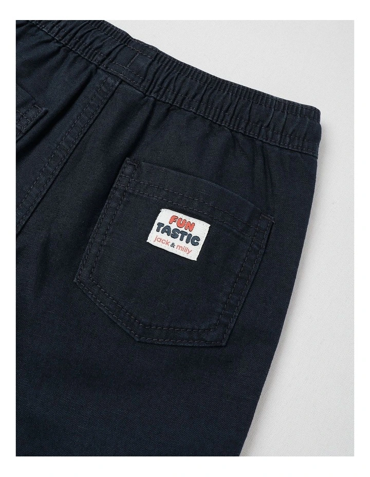 Essentials Ollie Textured Woven Short in Navy image 4