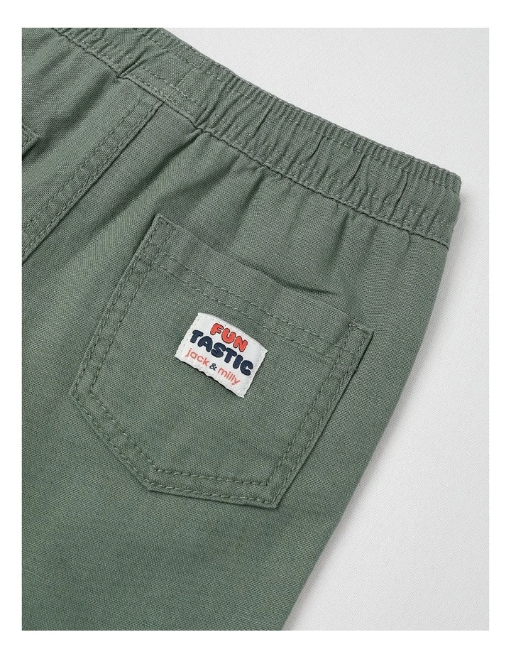 Essentials Ollie Textured Woven Short in Green image 4
