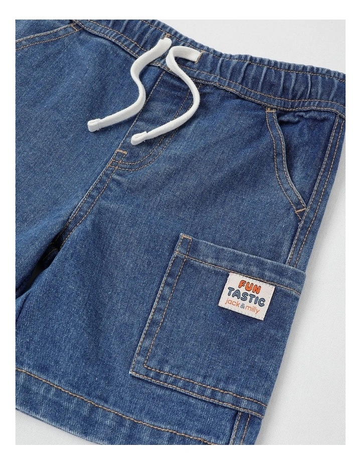 Phil Short with Side Pockets in Denim image 4