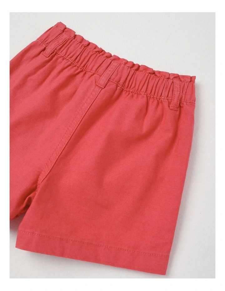 Essentials Isabella Paperbag Waist Short in Red image 4