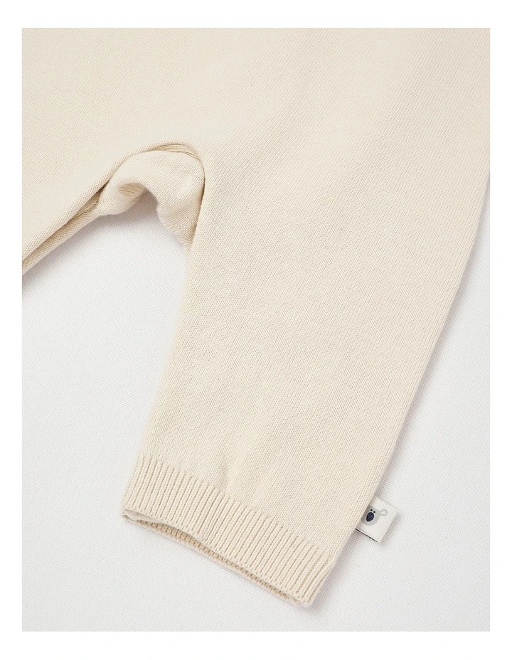 Naturals Florence Knitted Frill Overall in Beige image 4