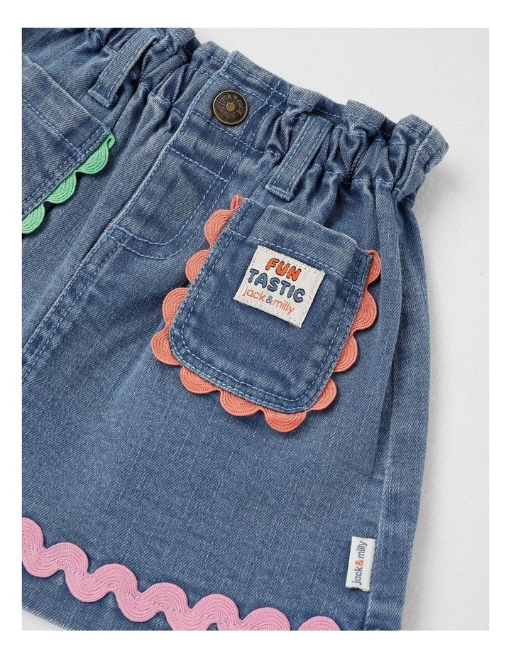 April A-Line Denim Skirt in Denim image 2