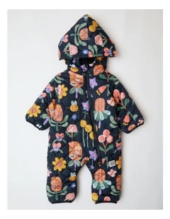 Kai Quilted Zip Puffer Coverall in Multi