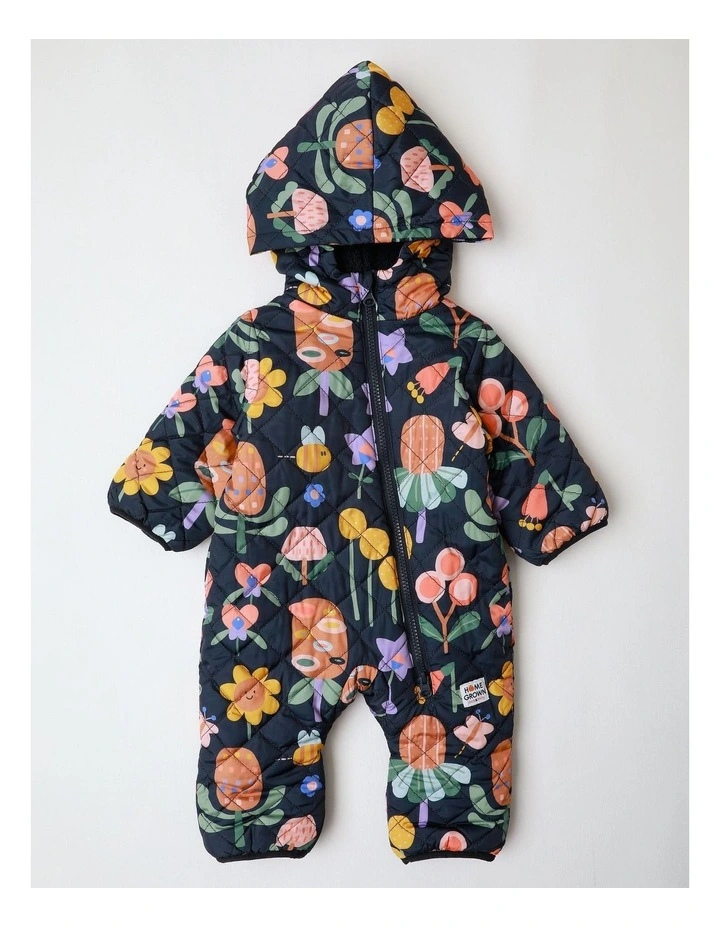 Kai Quilted Zip Puffer Coverall in Multi image 1