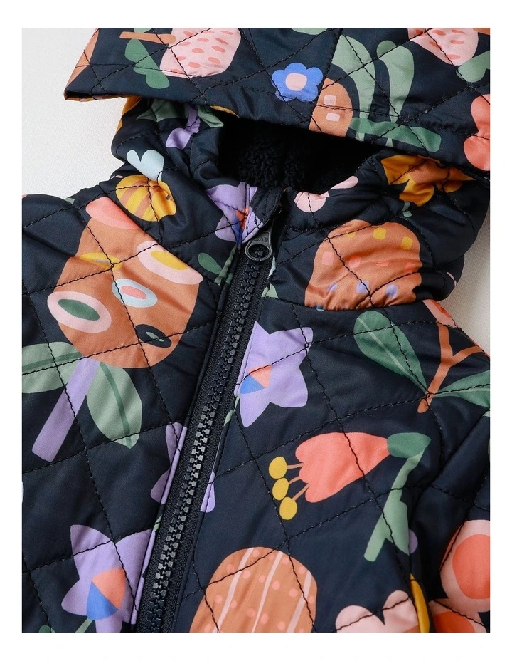 Kai Quilted Zip Puffer Coverall in Multi image 2