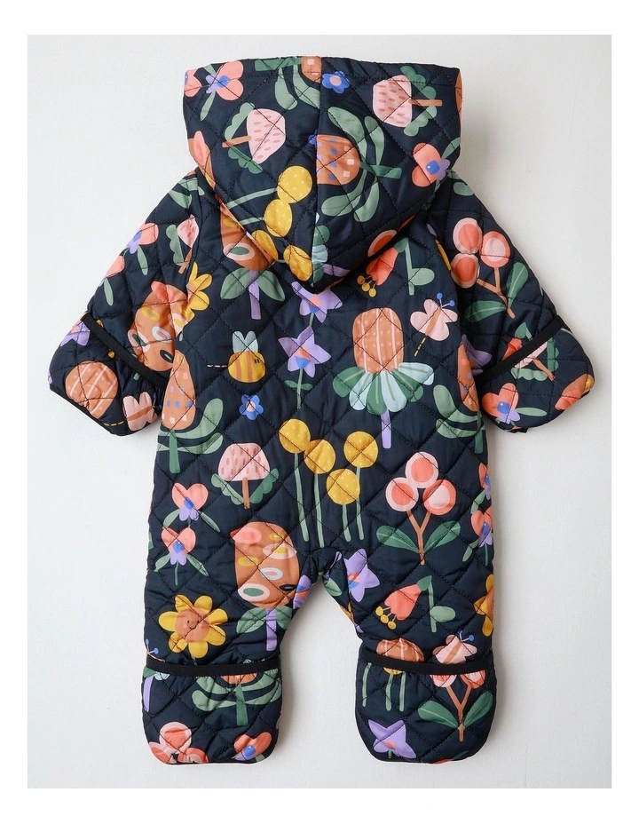 Kai Quilted Zip Puffer Coverall in Multi image 4
